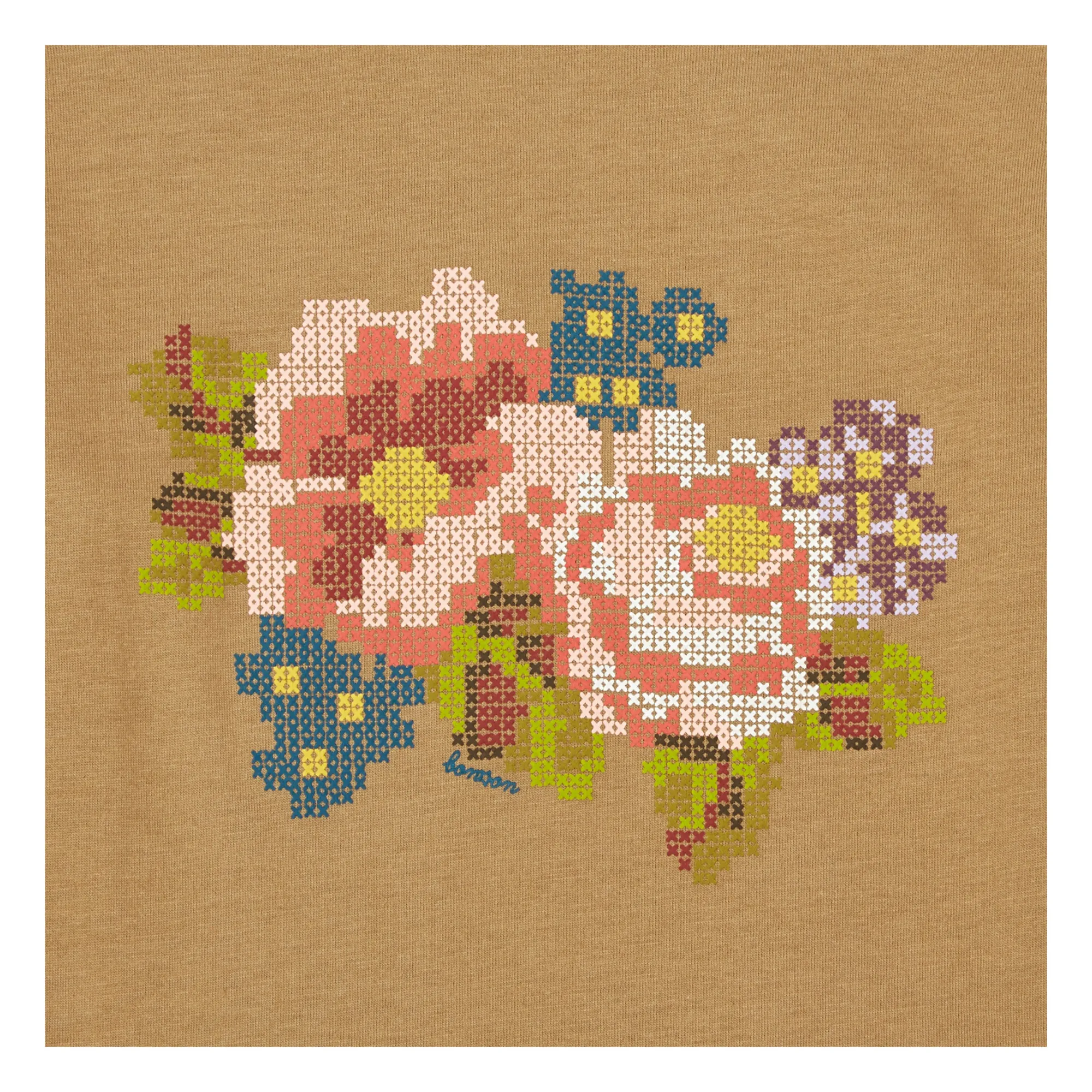 Cotton Flower T-shirt | Camel- Product image n°1