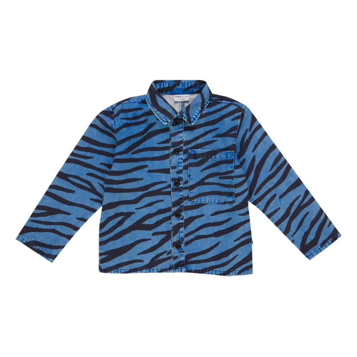 Hemd mit Zebramuster | Blau- Produktbild Nr. 0