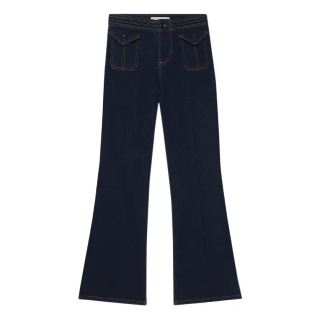 Nano Flared Jeans | Indigo blue