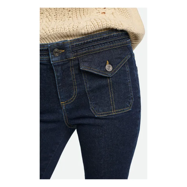 Nano Flared Jeans | Indigo blue