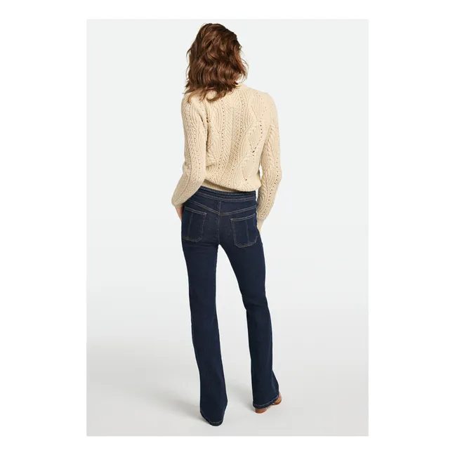 Nano Flared Jeans | Indigo blue