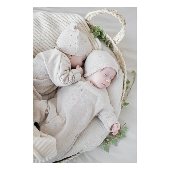 Lot 2 bodies Lis Coton Bio | Beige- Image produit n°1