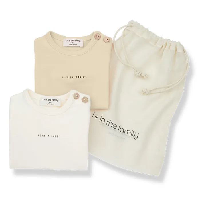 Lot 2 bodies Lis Coton Bio | Beige- Image produit n°2