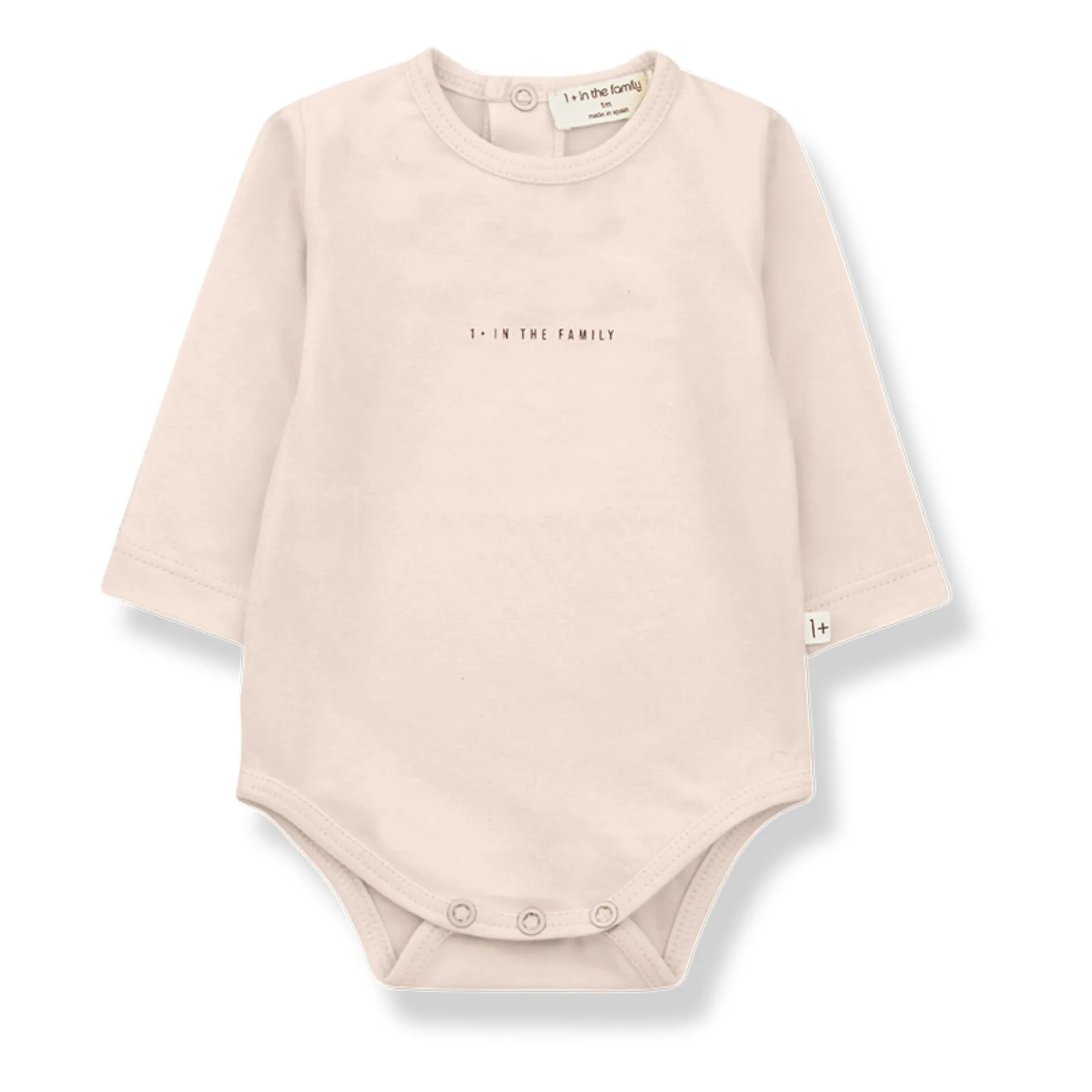 1+ In The Family Powder Pink Lis Organic Cotton Baby Bodysuits - Set Of 2