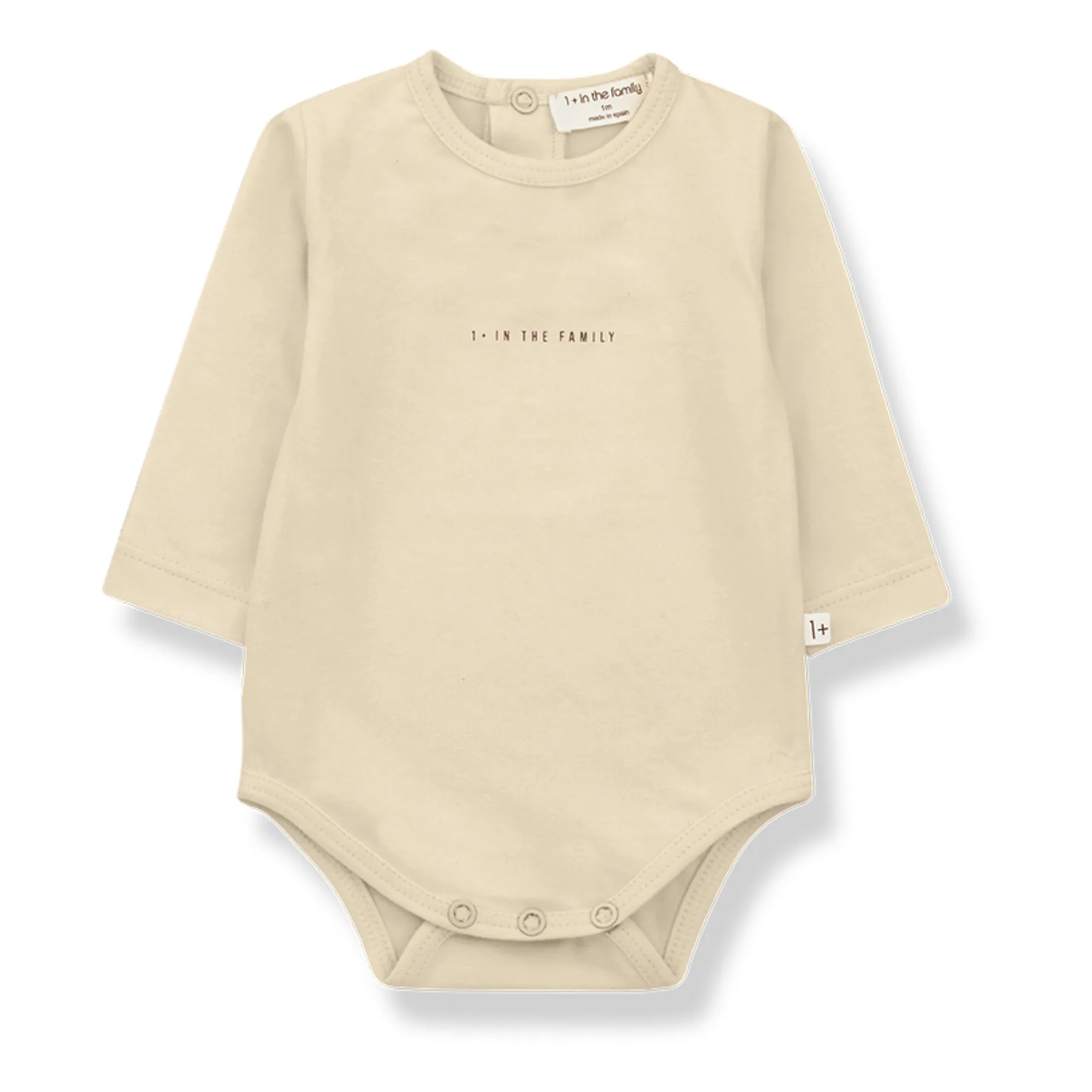 1+ In The Family Beige Edith Baby Bodysuit