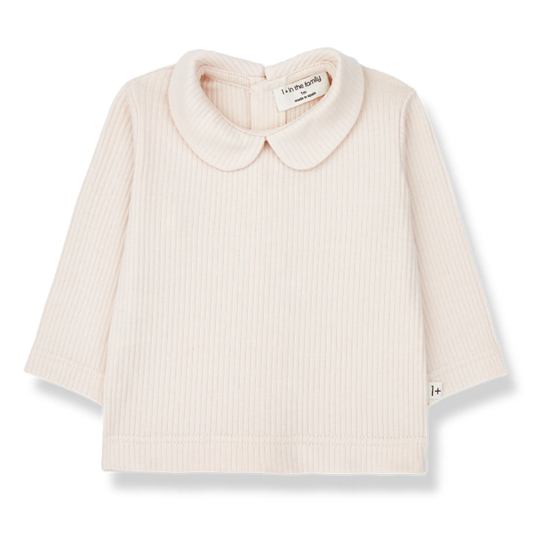 1+ In The Family Powder Pink Colette Peter Pan Collar Ribbed Blouse