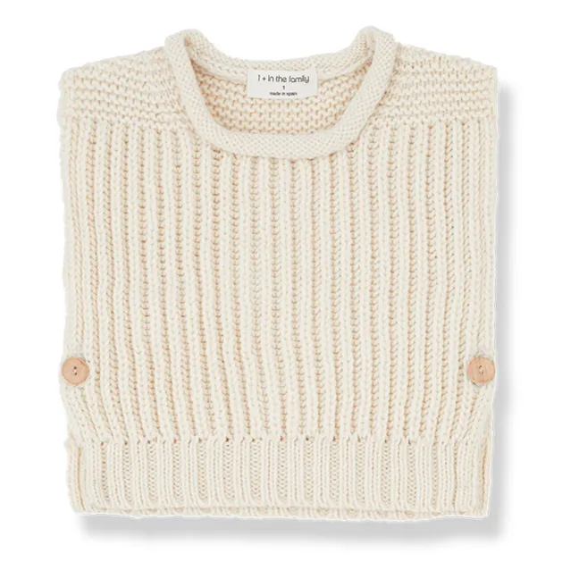 Gilet Sans Manches Philo Laine | Ecru