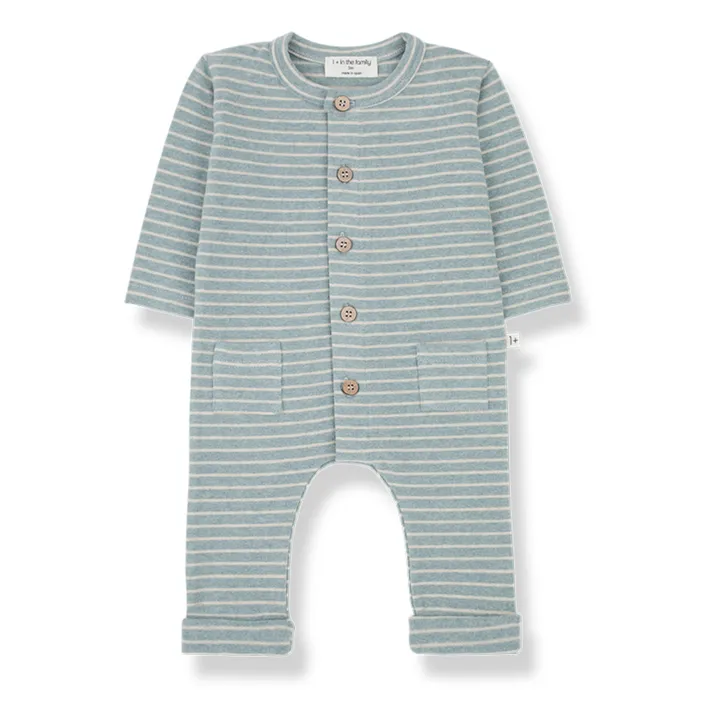 Romeo Striped Jumpsuit | Blue- Product image n°0