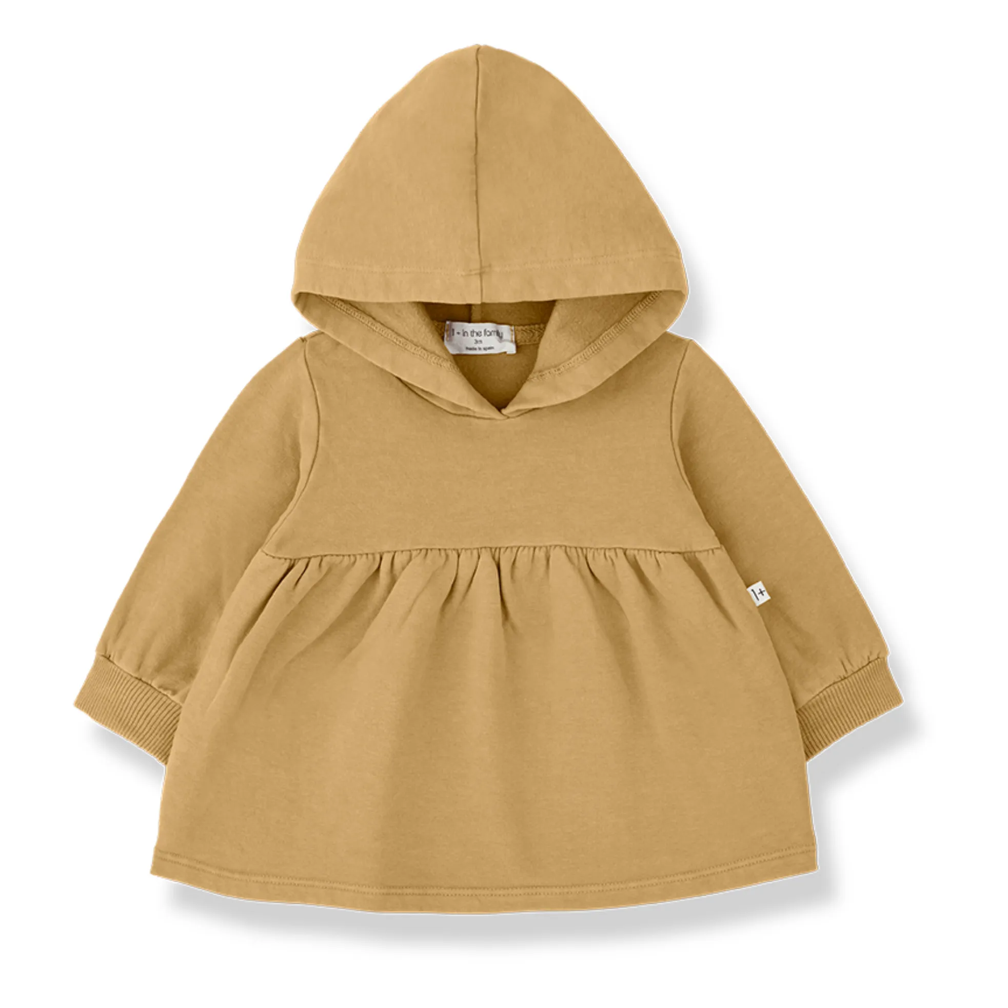 1+ In The Family Mustard Valentina Hooded Dress