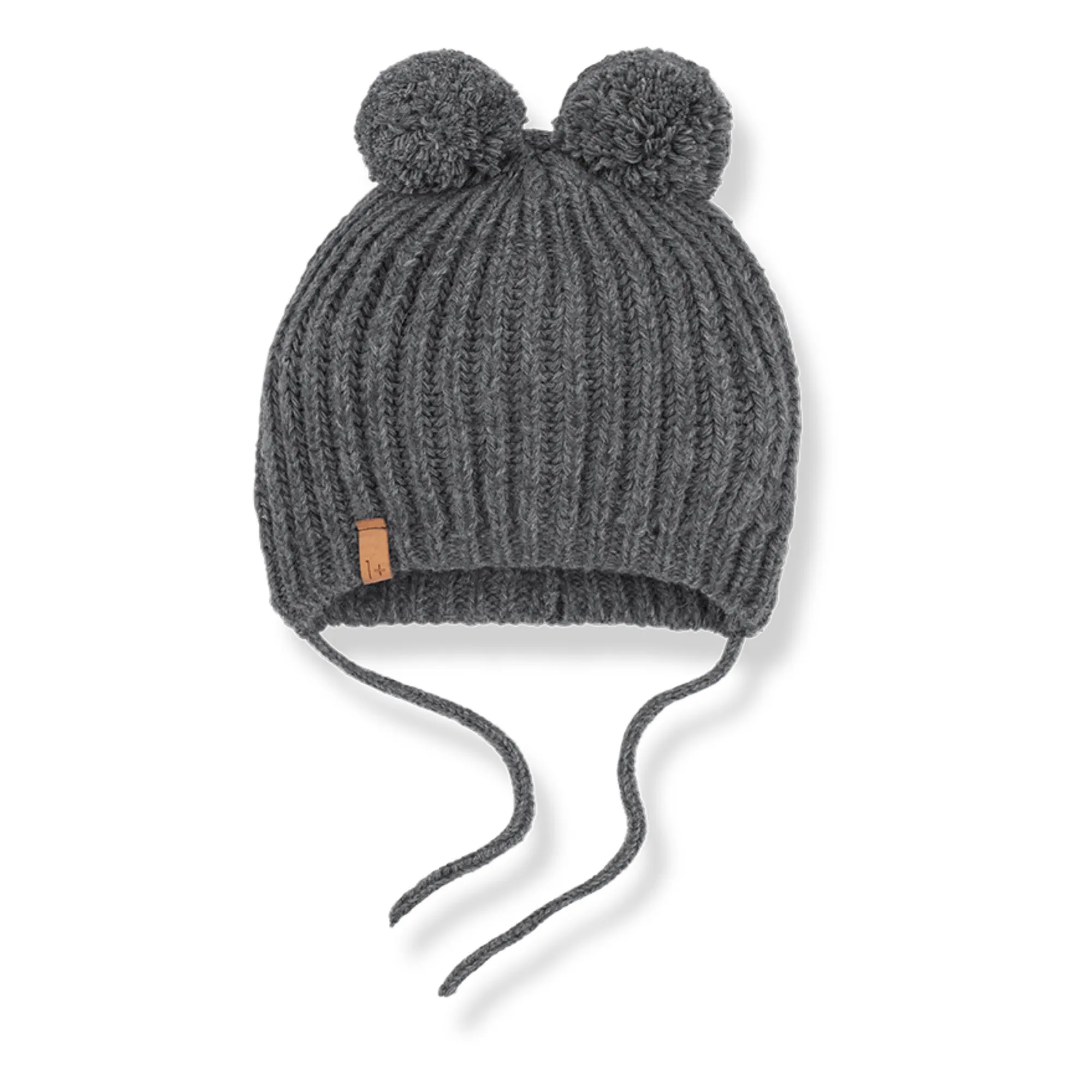 1+ In The Family Grey Ciro Pompom Beanie