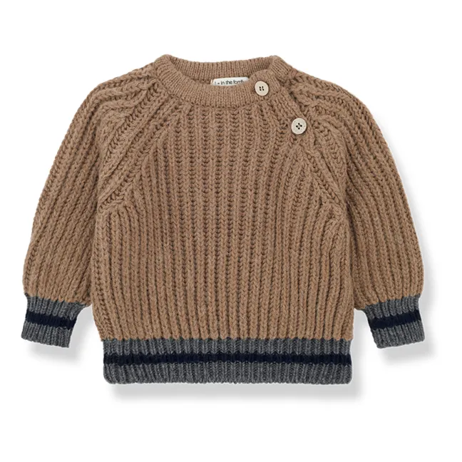 Suéter de lana bicolor Pablo | Caramelo