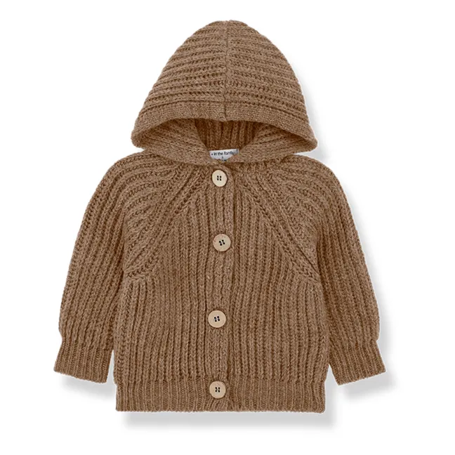 Cárdigan de lana con capucha Aniol | Caramelo