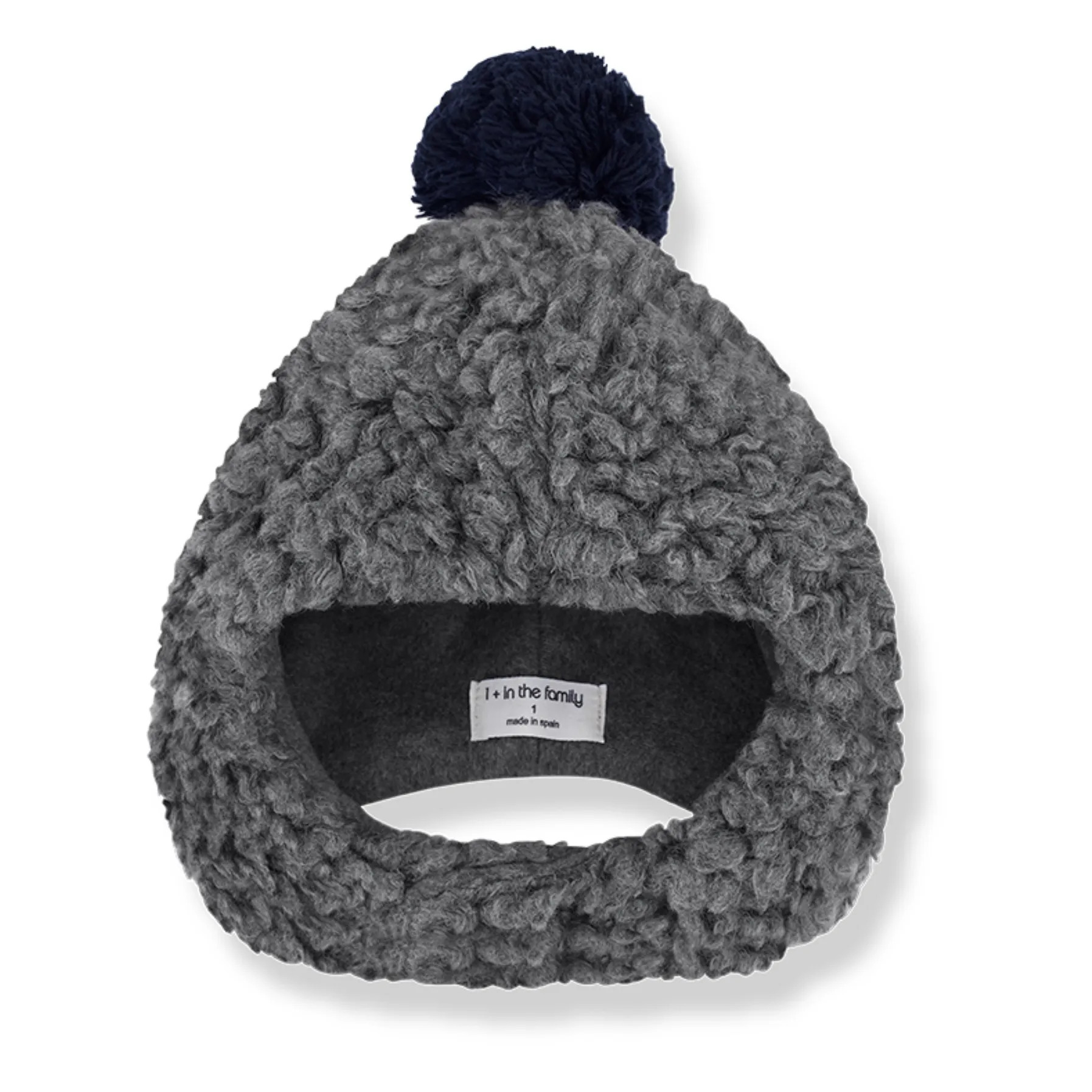 1+ In The Family Grey Gigi Pompom Beanie