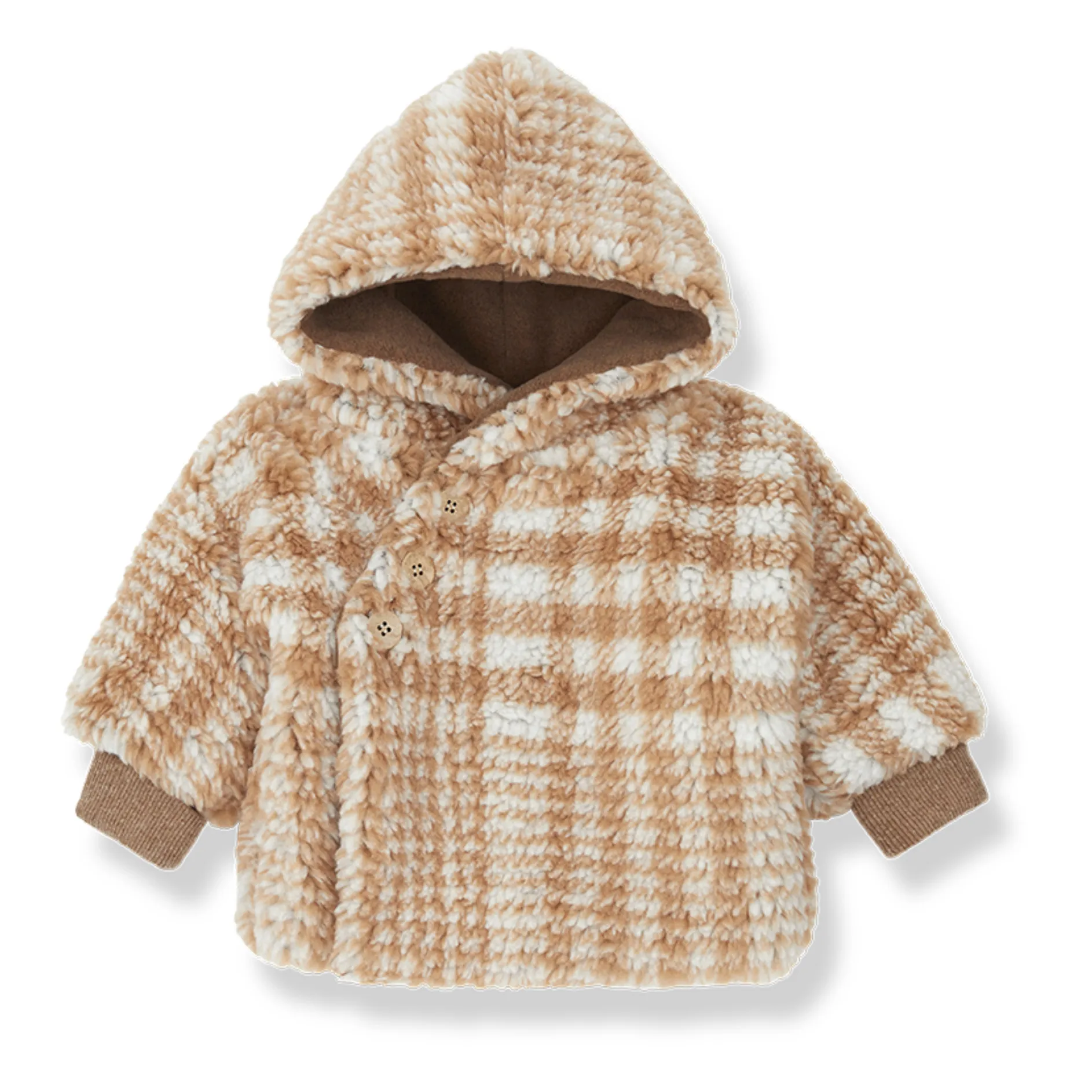 1+ In The Family Caramel Ethan Faux Fur Coat