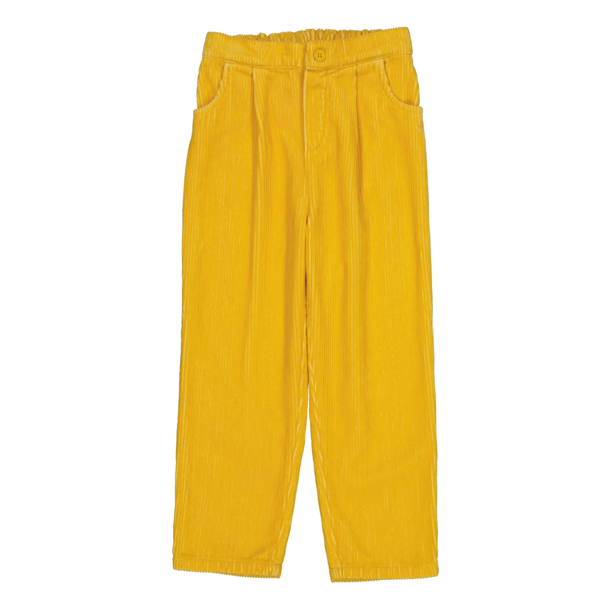 Hello Simone Yellow Capri Velour Trousers