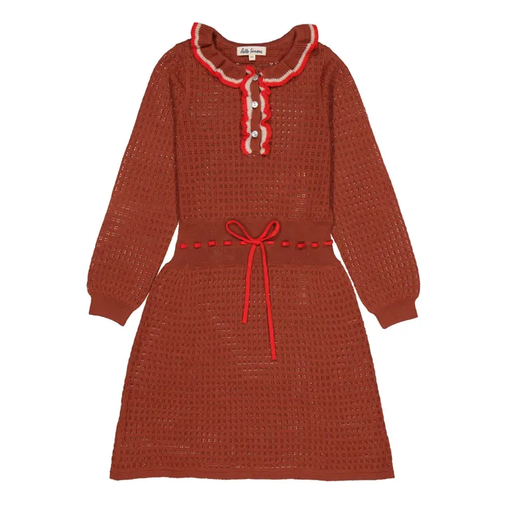 Mazeth Merino Wool Dress | Brown- Product image n°0