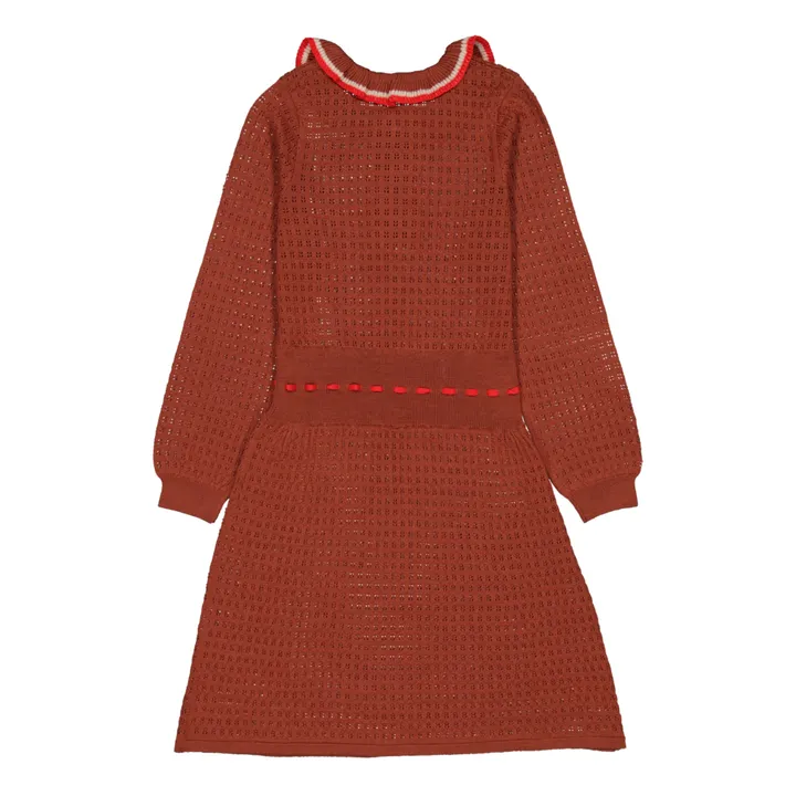 Mazeth Merino Wool Dress | Brown- Product image n°1