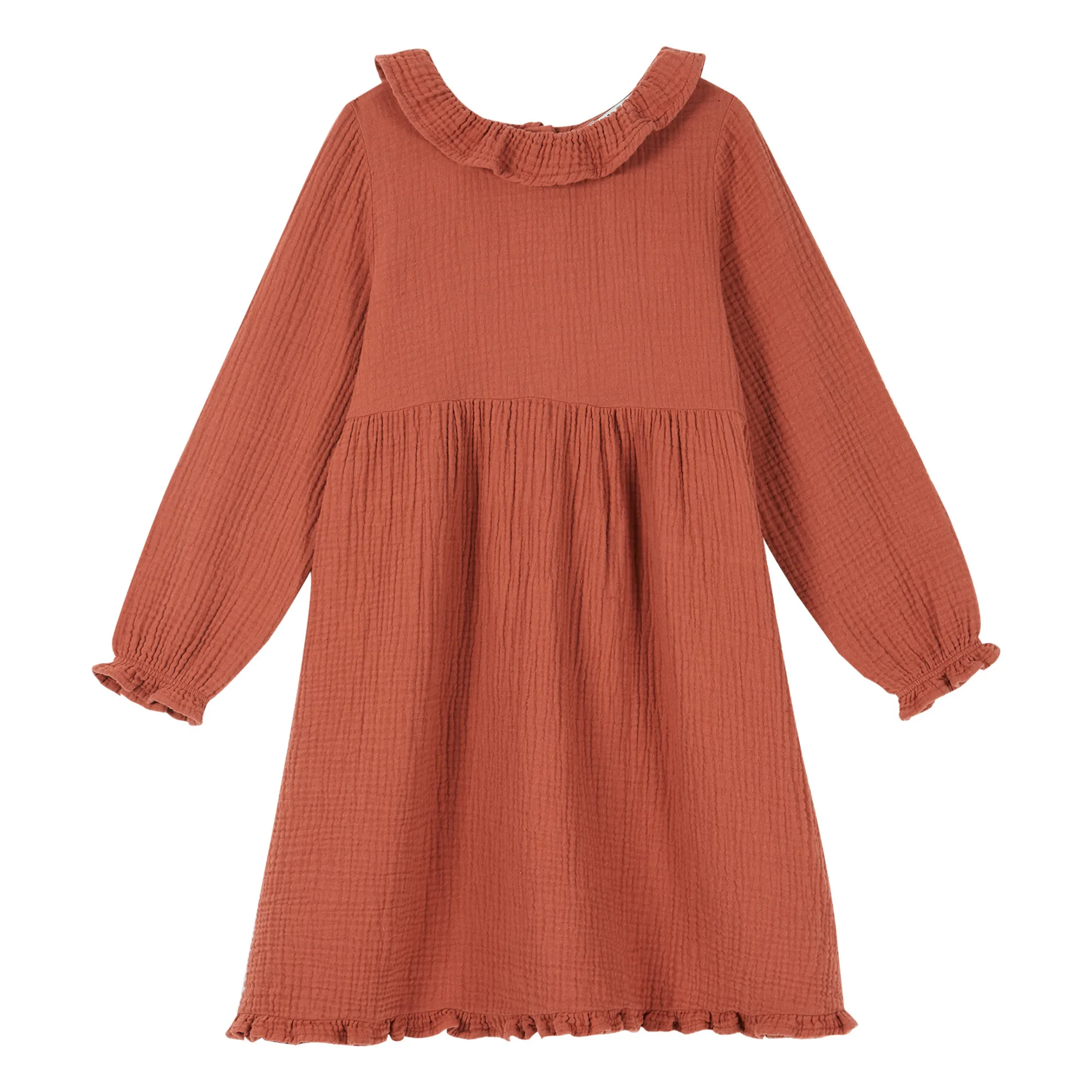Emile Et Ida Pink Cotton Muslin Dress