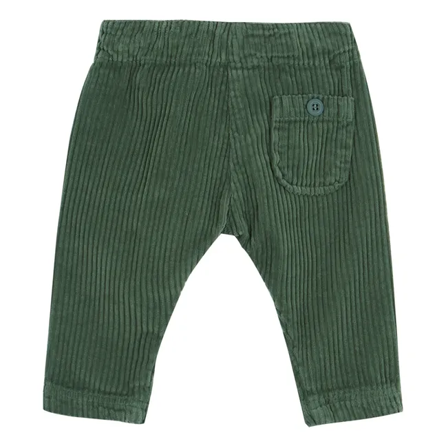 Pantalón de pana abotonado | Verde