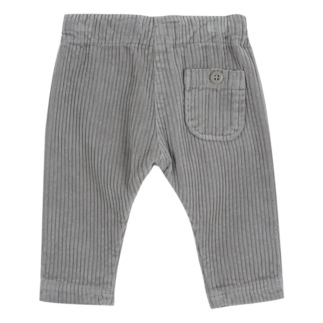 Button-Up Corduroy Trousers | Grey