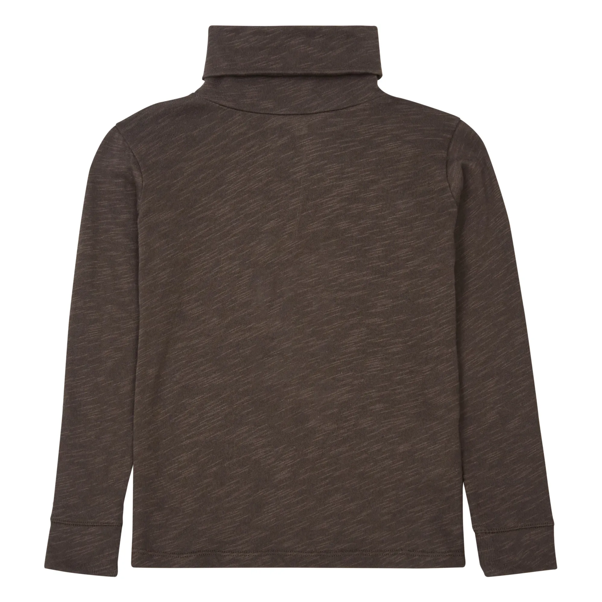 Pheasant Slub Cotton Turtleneck | Chocolate- Product image n°0