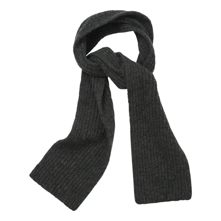 Ibsen Responsible Wool Scarf | Charcoal grey- Product image n°0