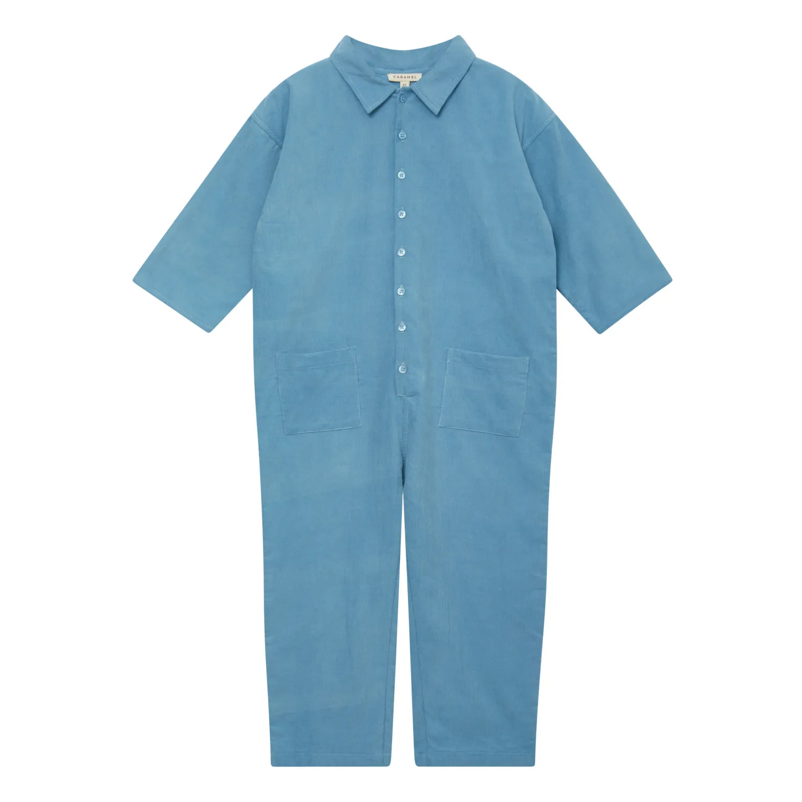 Caramel Blue Cosmos Corduroy Jumpsuit
