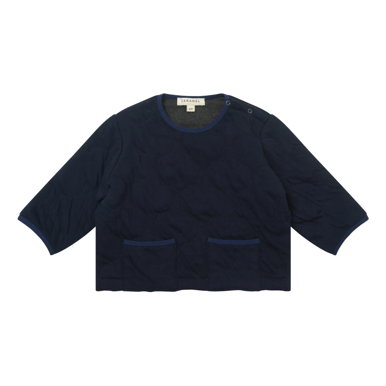 Caramel Navy Blue Crabapple Quilted Sweatshirt