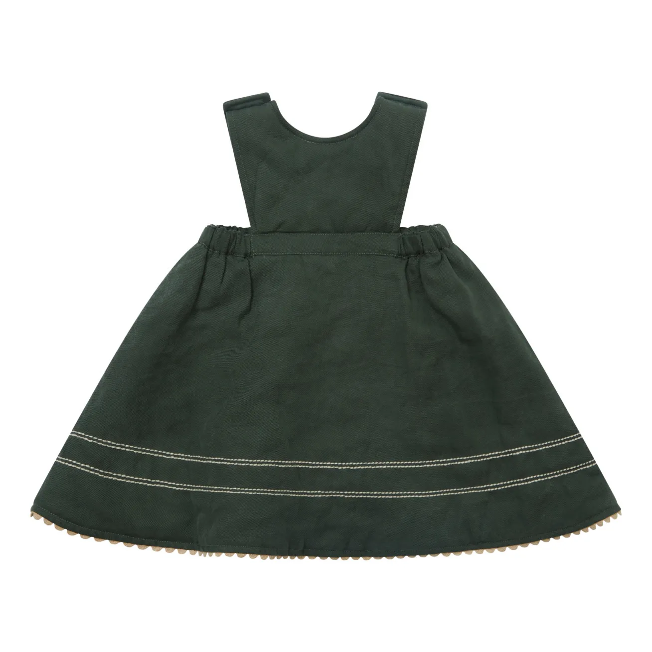 Caramel Dark Green Whitebeam Apron Dress