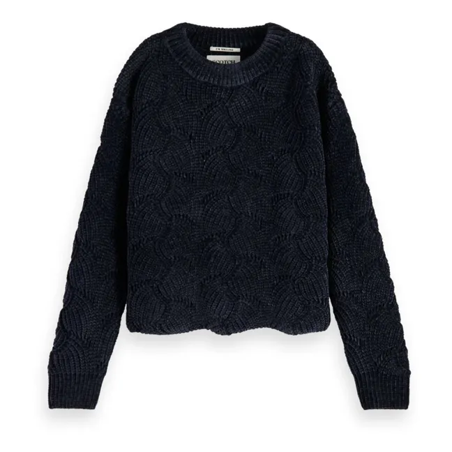 Pullover mit Rundhalsausschnitt | Nachtblau