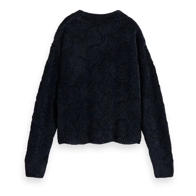 Pullover mit Rundhalsausschnitt | Nachtblau
