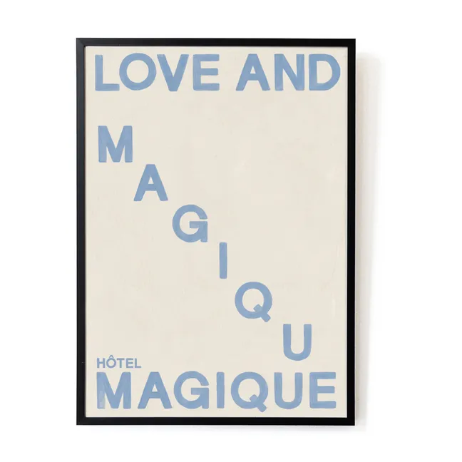 Póster Love and Magique Blue | Azul