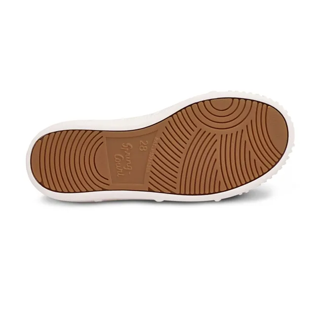 G2 Nappa Low-Top Velcro Sneakers | White