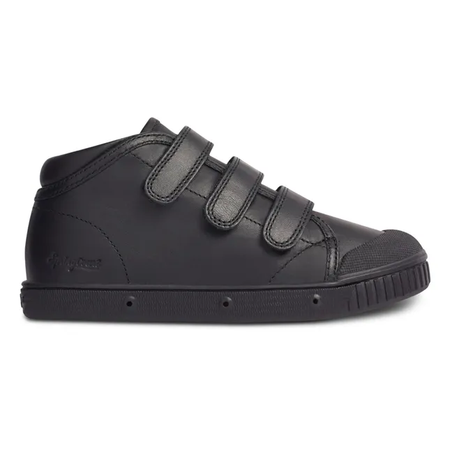 B2 Nappa Scratch Hi-Top Sneakers | Negro