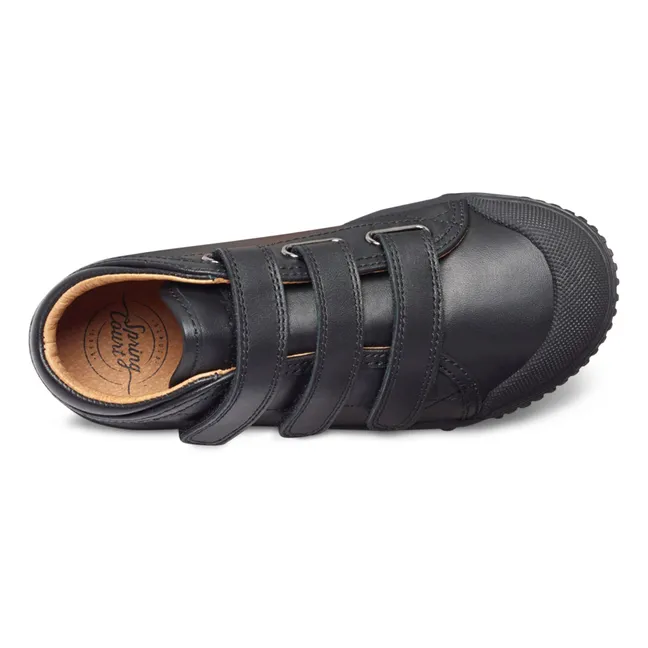 B2 Nappa Scratch Hi-Top Sneakers | Negro