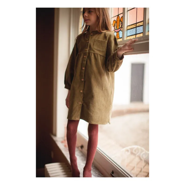 Vestido de pana Romane | Verde- Imagen del producto n°3