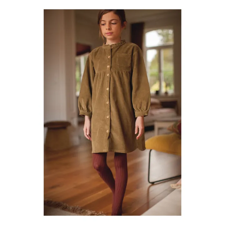 Vestido de pana Romane | Verde- Imagen del producto n°5