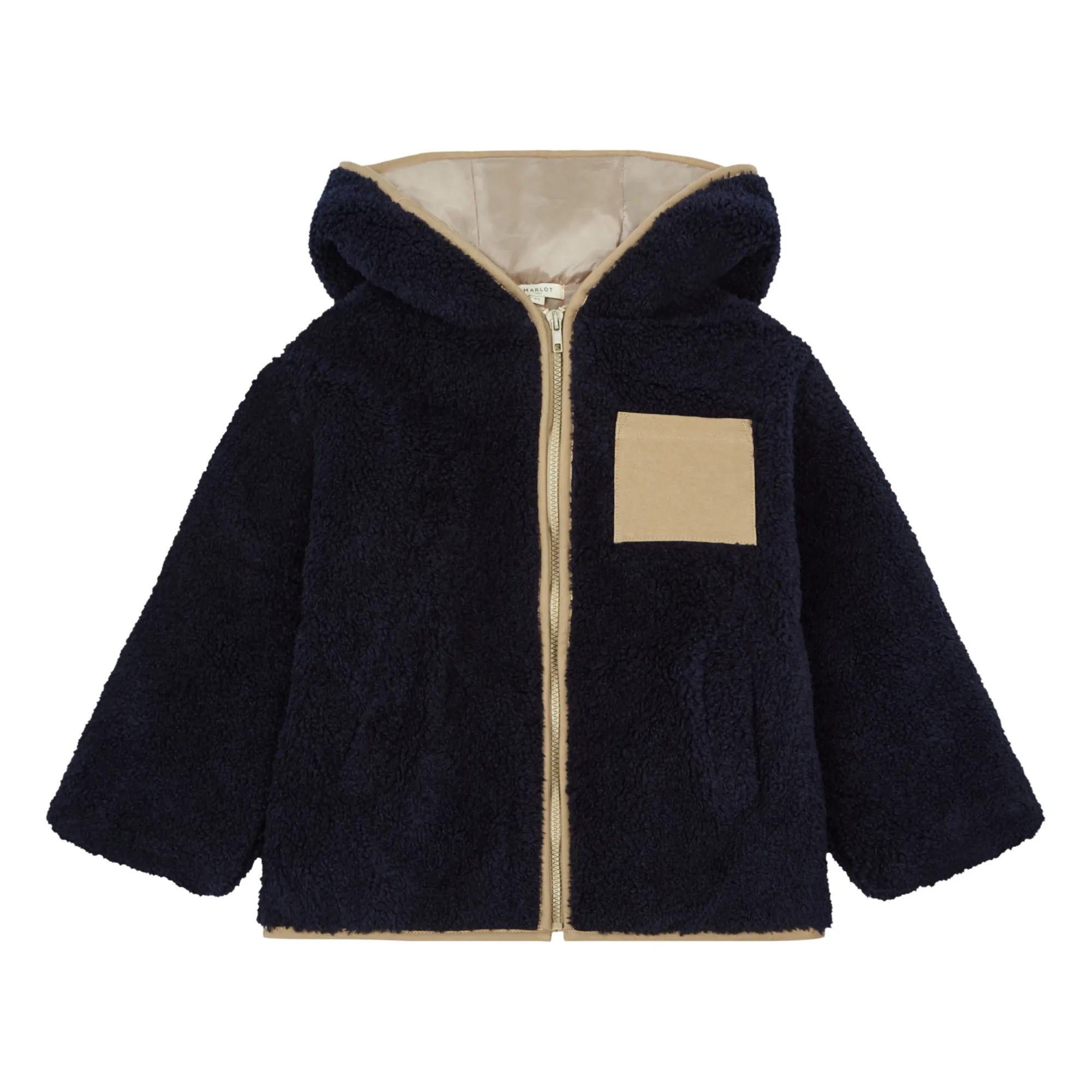 Marlot Paris Unisex Navy Blue Babou Faux Fur Coat
