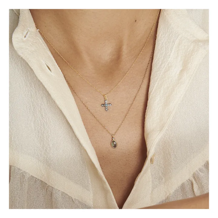 Collier Mini Cross | Argenté- Image produit n°2