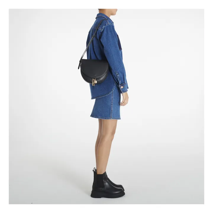 Mara Mini Chain Leather Bag | Black- Product image n°1