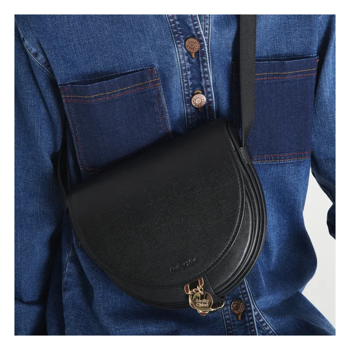 Mara Mini Chain Leather Bag | Black- Product image n°2