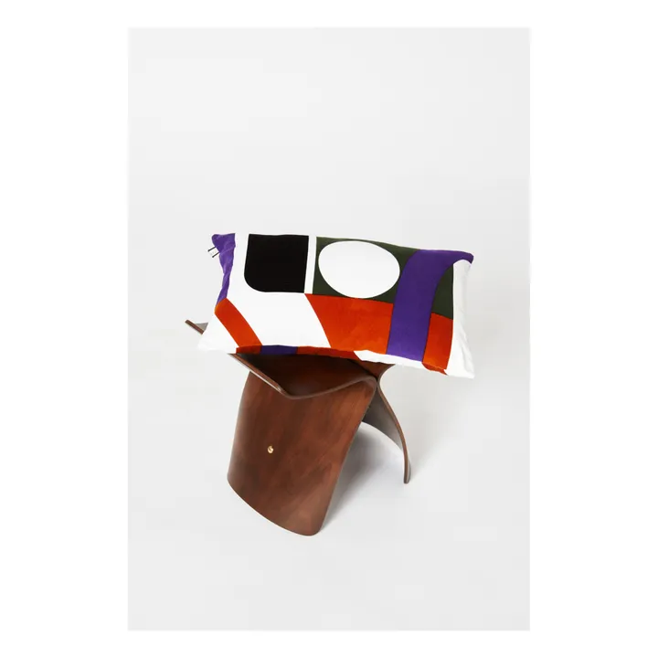 Coussin Vision en coton | Violet- Image produit n°1