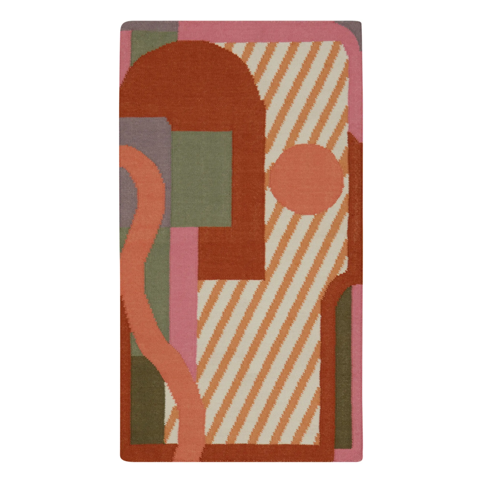 Mapoésie Blush Woollen Post Card Rug