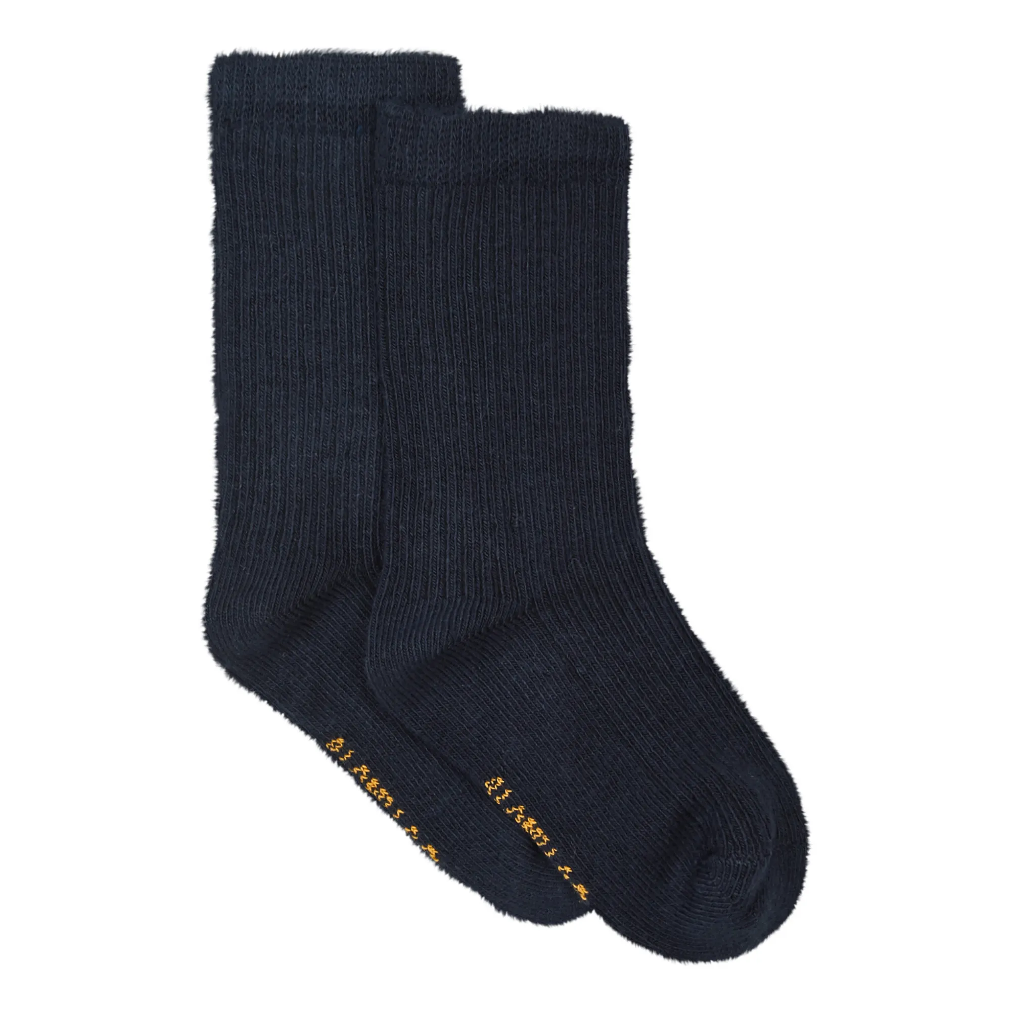 Bonton Navy Blue Ribbed Socks