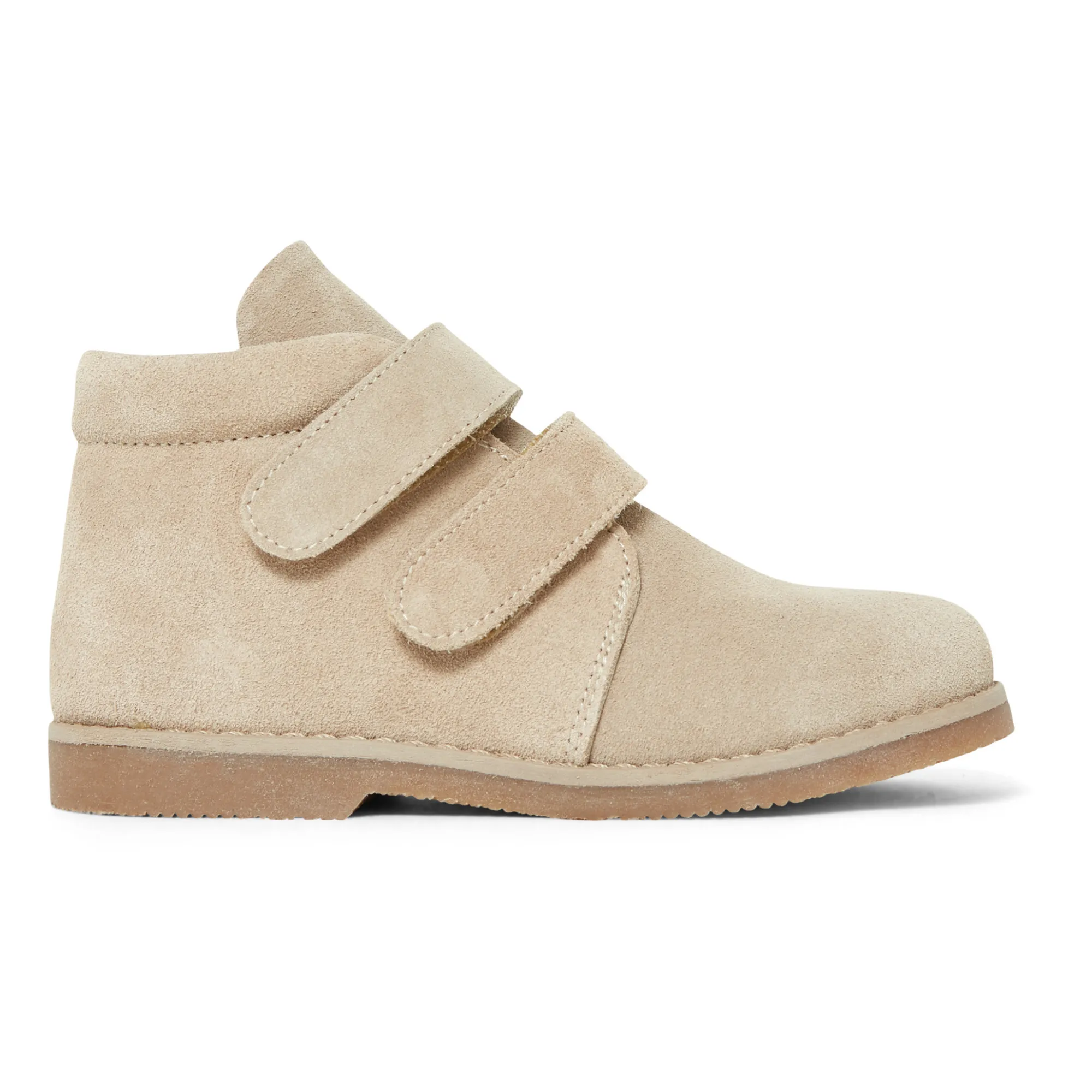 Babywalker Beige Suede Velcro Boots