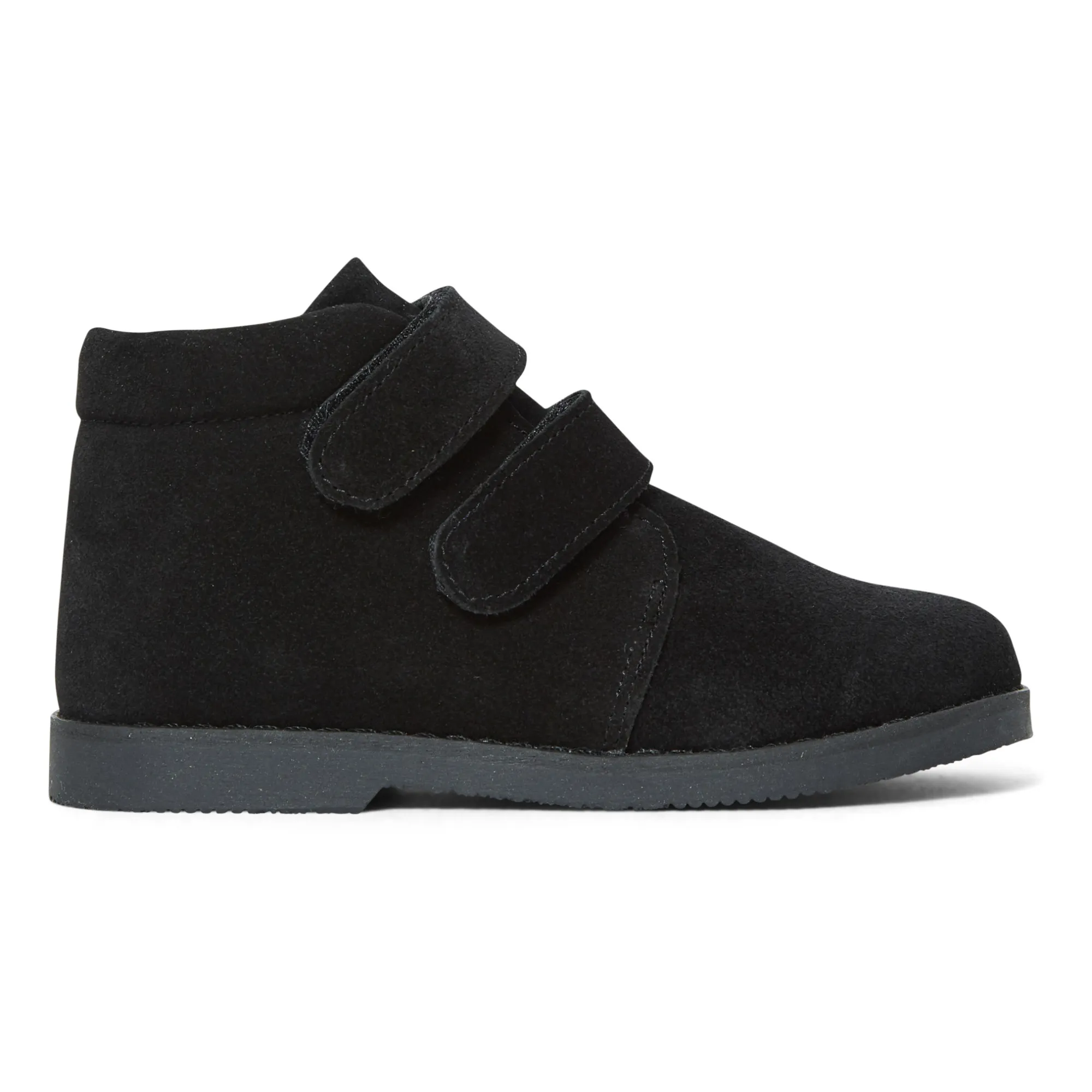 Babywalker Black Suede Velcro Boots