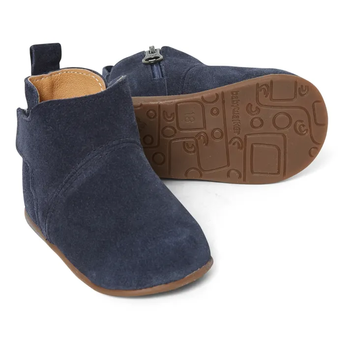 Suede Baby Boots | Navy blue- Product image n°1