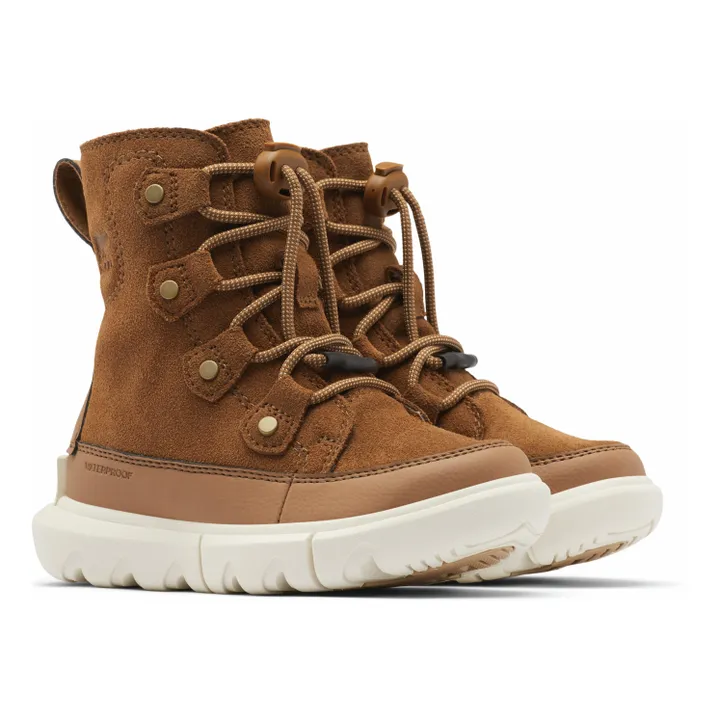 Explorer Elastic Lace-Up Boots | Brown- Product image n°1