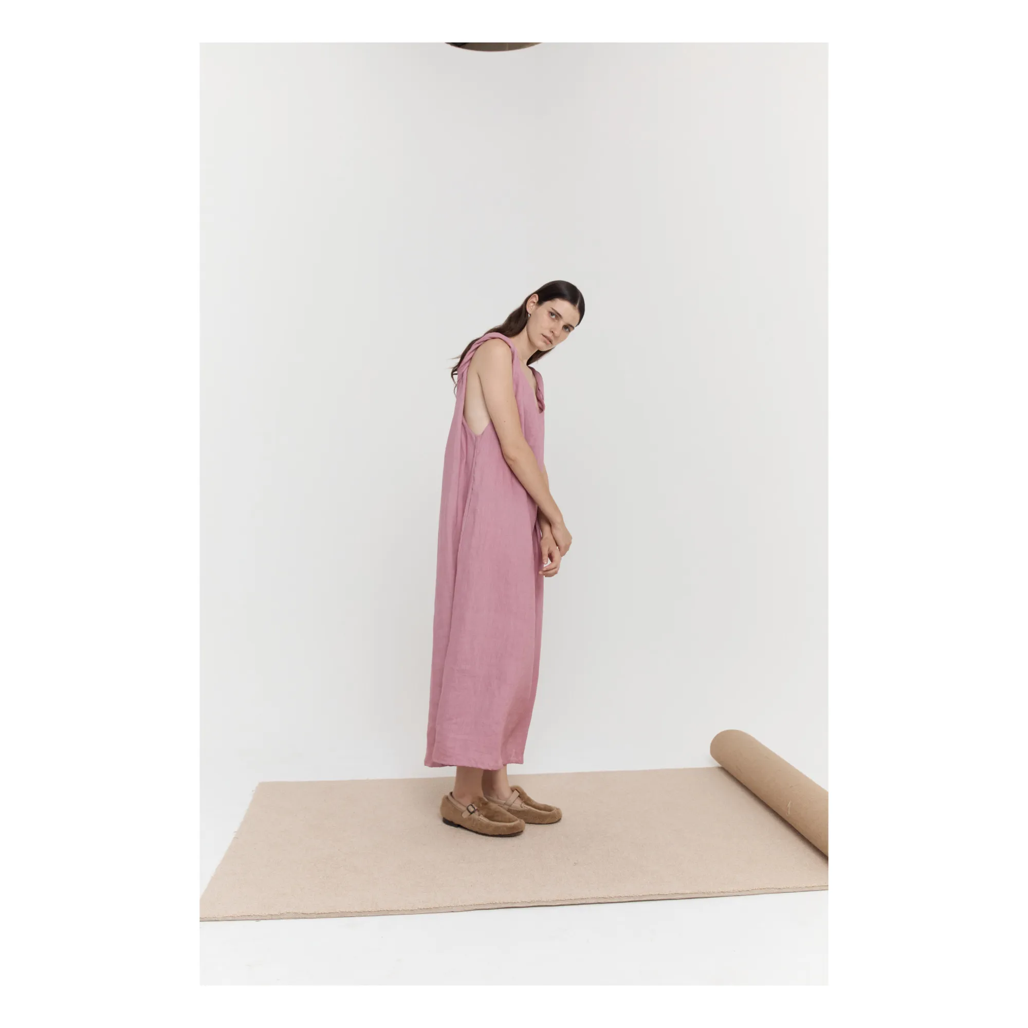 Deiji Studios - The Turn Linen Dress - Pink | Smallable Deiji Studios - The Turn Linen Dress - Pink | Smallable