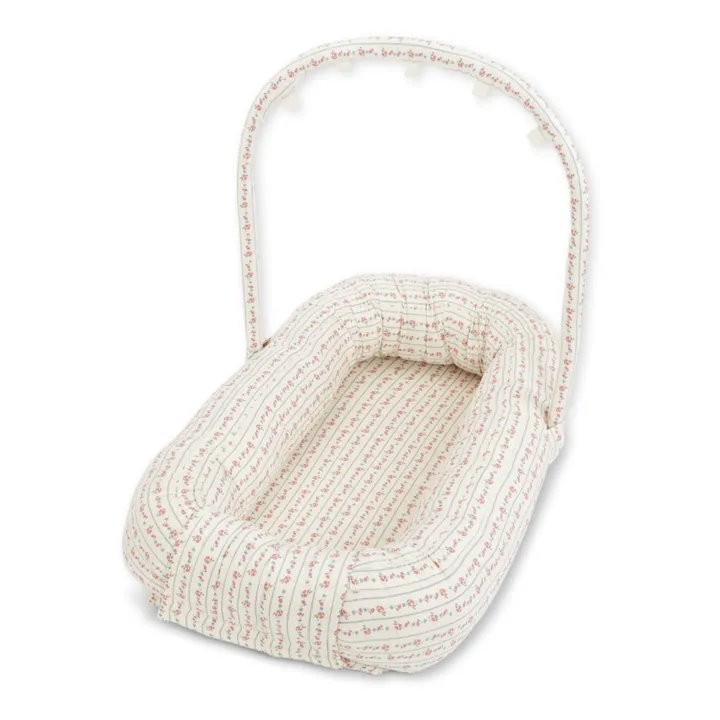 Materasso per neonato, con arco rimovibile, in cotone bio, modello: Nellie | Rosa- Immagine del prodotto n°0